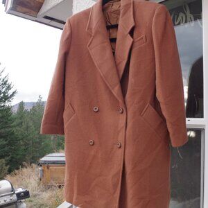 Vintage Camel Pure Wool Coat By Six Sense